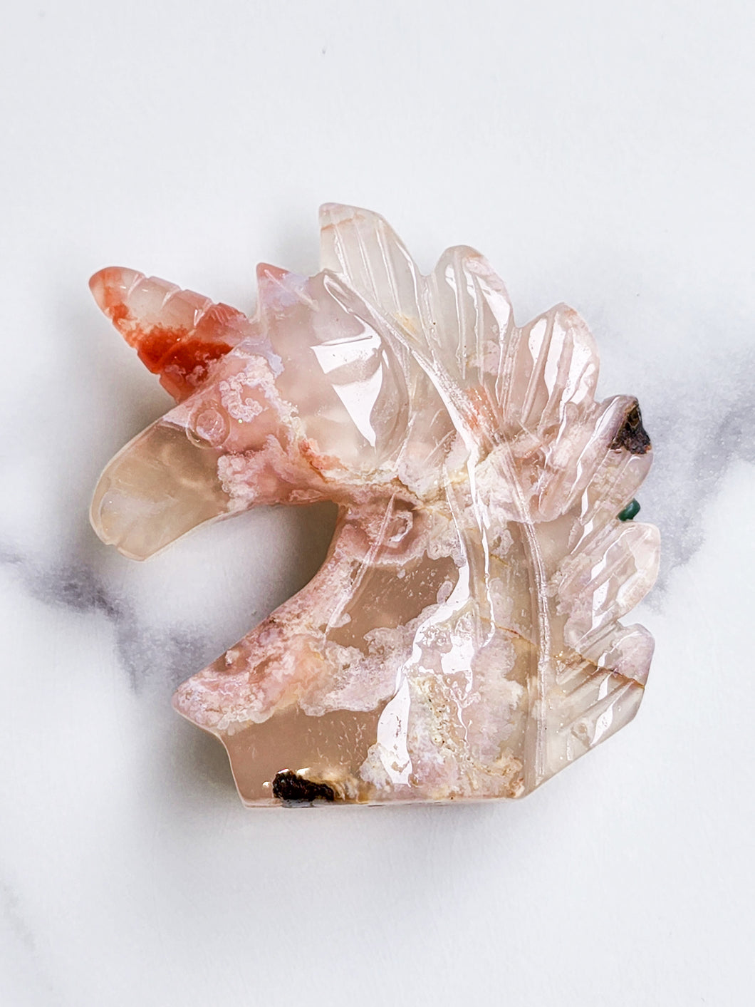 Flower Agate Unicorn - small 002