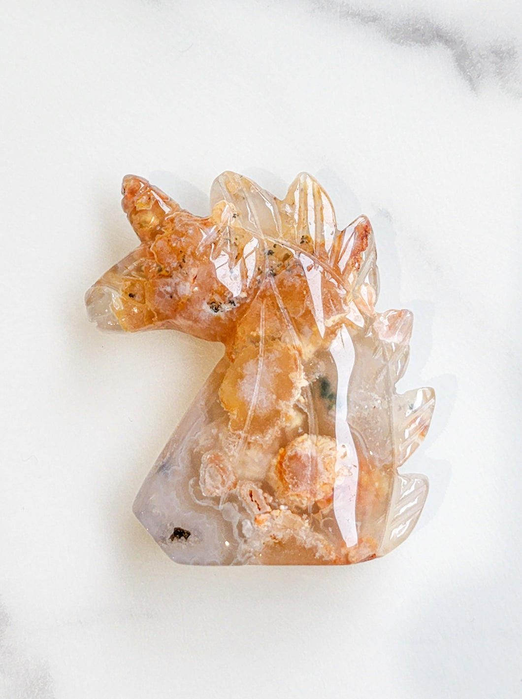 Flower Agate Unicorn - small 006