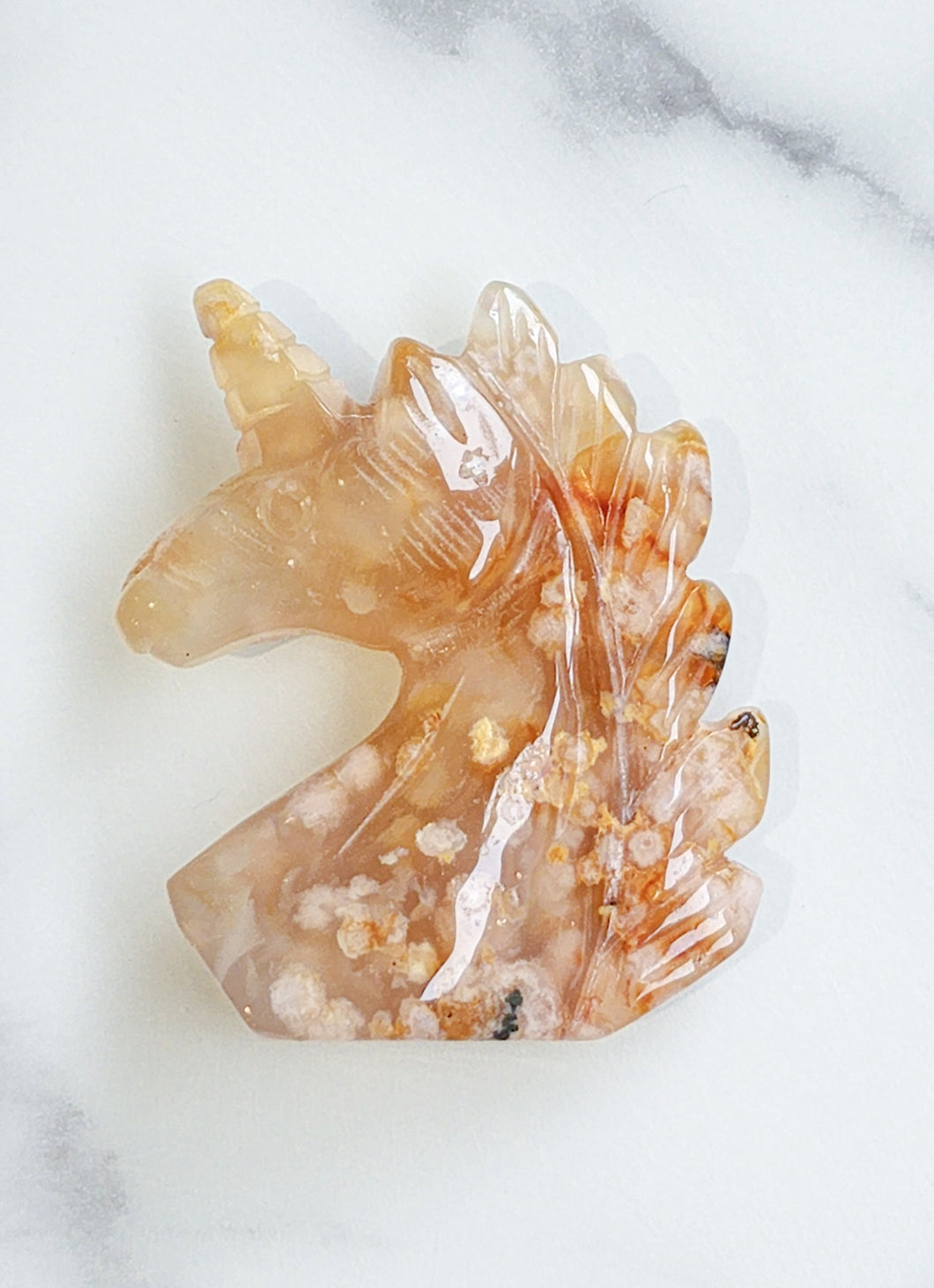 Flower Agate Unicorn - small 007