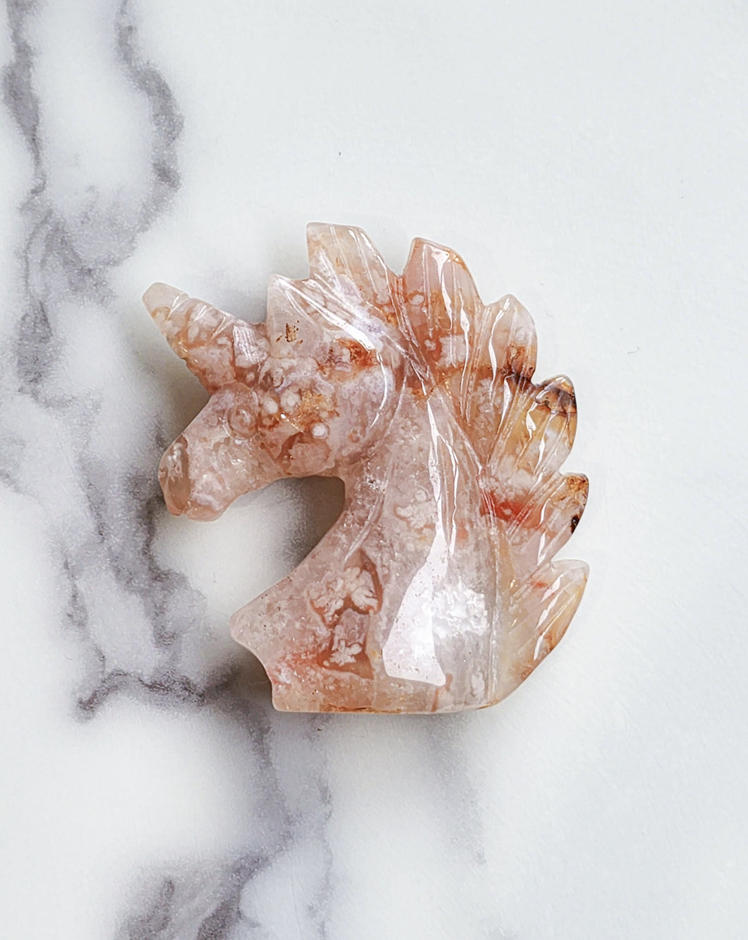 Flower Agate Unicorn - small 011