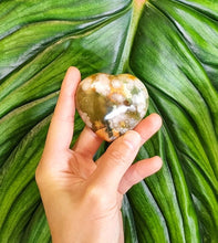 Load image into Gallery viewer, Green Flower Agate Heart #6
