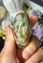 Load image into Gallery viewer, Green Flower Agate Heart #6
