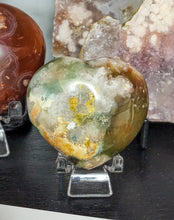 Load image into Gallery viewer, Green Flower Agate Heart #6
