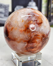 Cargar imagen en el visor de la galería, Carnelian Flower Agate Sphere #C5
