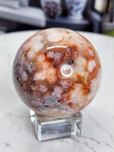 將圖片載入圖庫檢視器 Carnelian Flower Agate Sphere #C5
