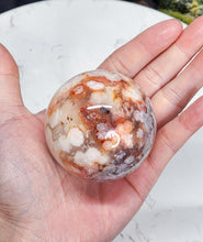 將圖片載入圖庫檢視器 Carnelian Flower Agate Sphere #C5
