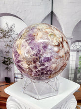 이미지를 갤러리 뷰어에 로드 , Amethyst Flower Agate Sphere - 618g #W1
