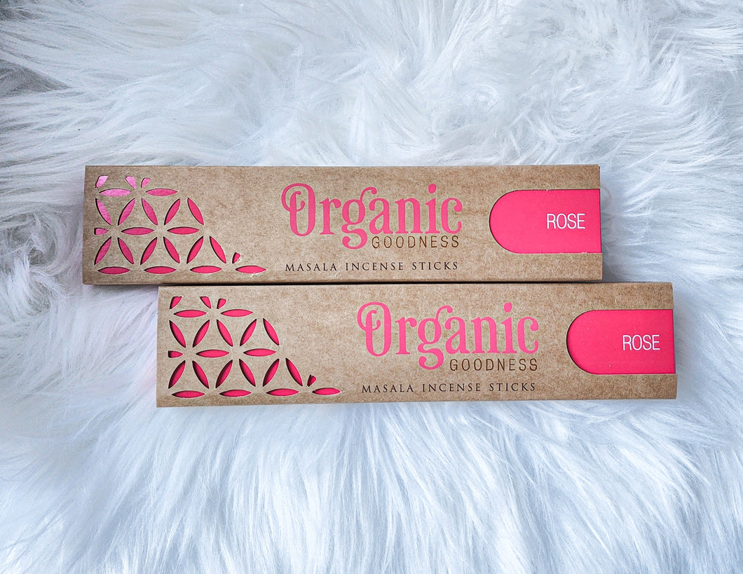 Organic Masala Incense Sticks - Rose