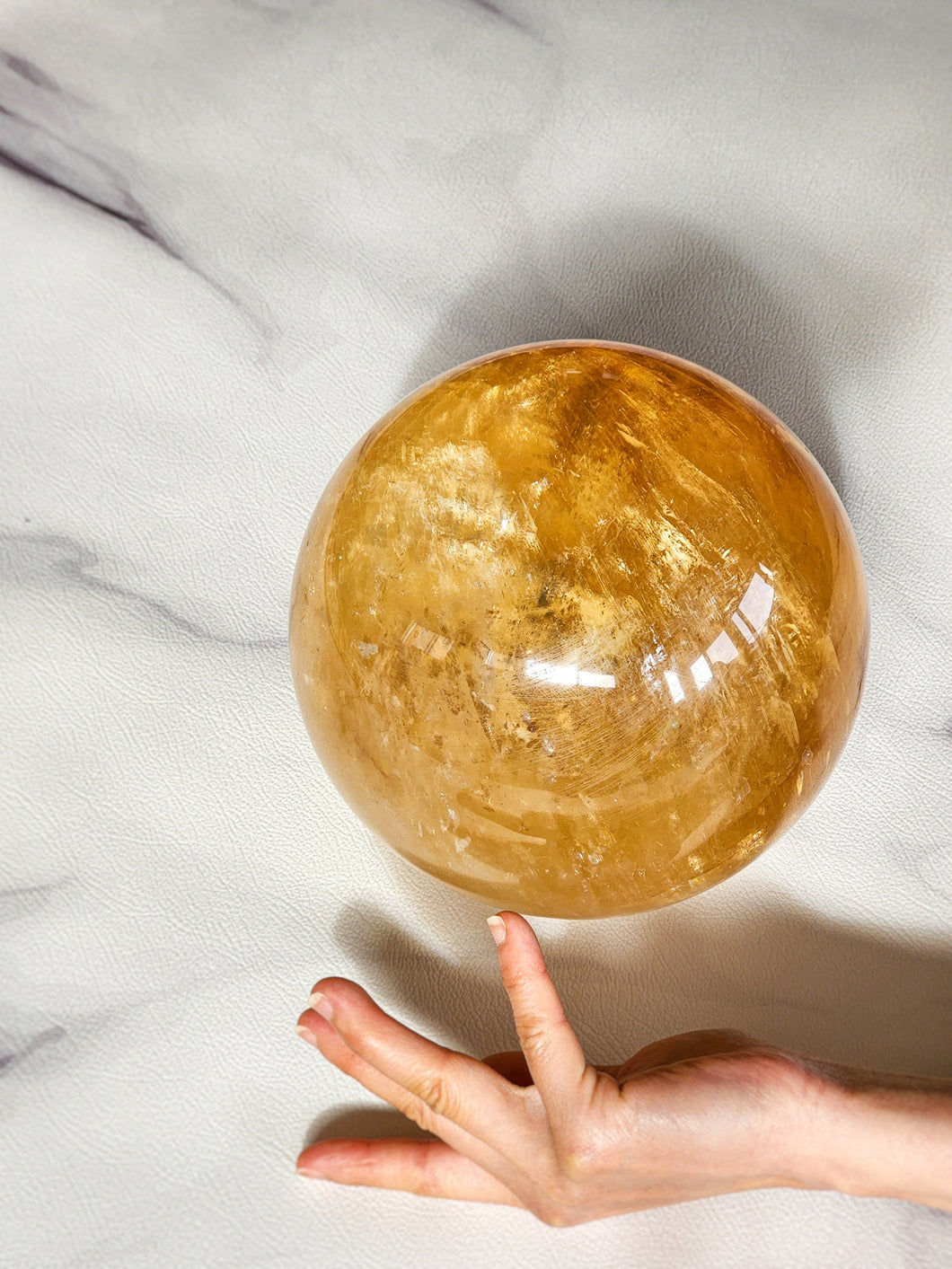 Golden Honey Calcite Sphere - Extra Large 7.35kg