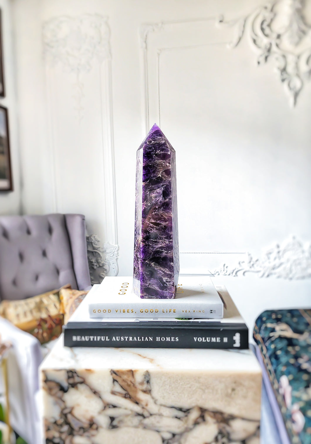 Chevron Amethyst Tower - Large 2.89kg