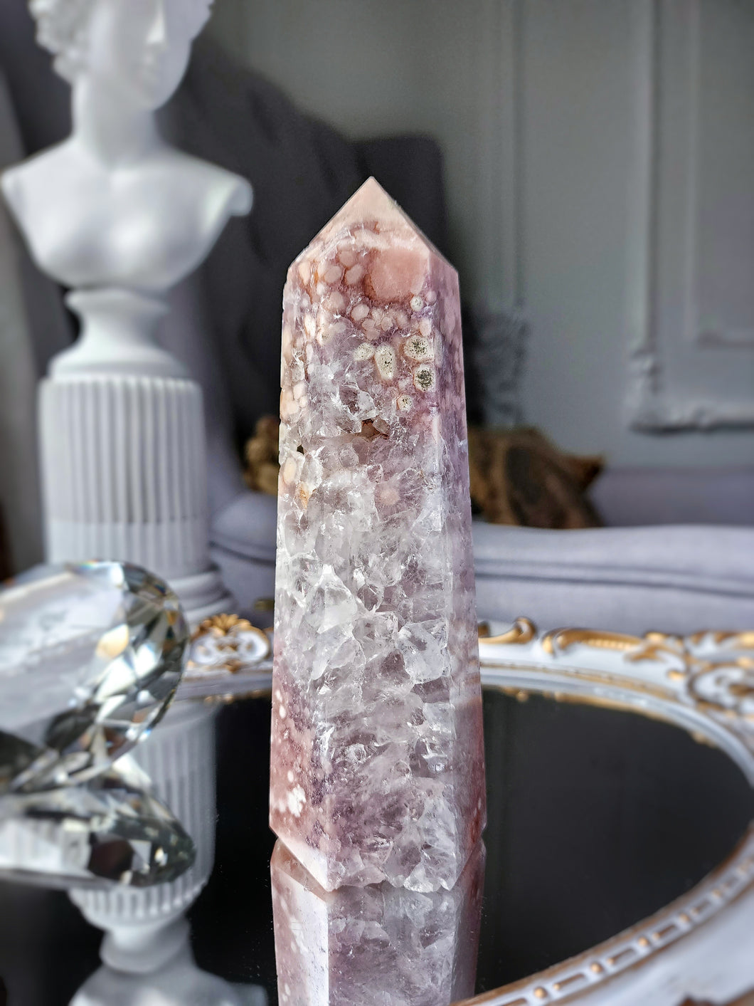 Pink Amethyst Flower Tower - 456g #12