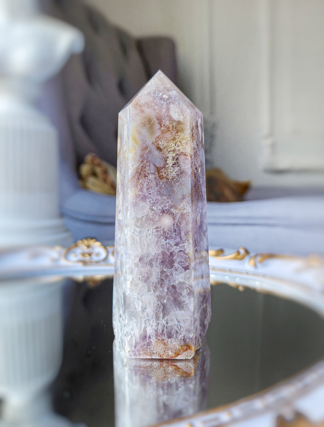 Amethyst Flower Agate Tower - 309g #19