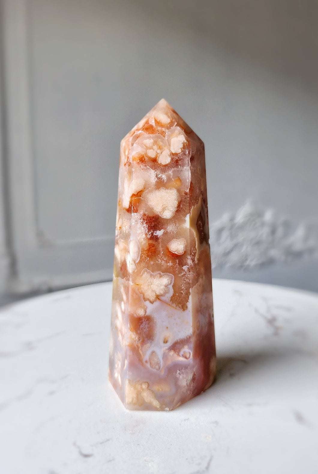 Flower Agate Tower - 243g #31