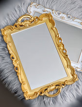 將圖片載入圖庫檢視器 Vintage Gold Mirror Tray - Rectangle
