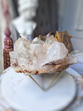 이미지를 갤러리 뷰어에 로드 , Himalayan Quartz x Green Phantom Cluster on Gold Stand - 3.91kg #6
