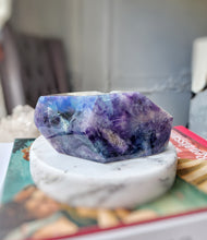 Load image into Gallery viewer, Rainbow Fluorite Candle Holder #988
