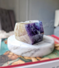 Load image into Gallery viewer, Rainbow Fluorite Candle Holder #988
