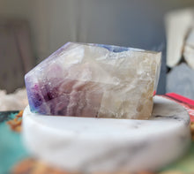 Load image into Gallery viewer, Rainbow Fluorite Candle Holder #988
