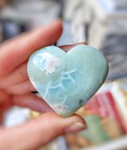 Load image into Gallery viewer, Sakura Green Flower Agate Heart #5
