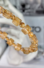 이미지를 갤러리 뷰어에 로드 , Golden Rutilated Cube Bracelet #1
