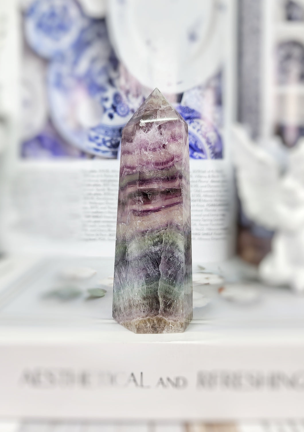 Rainbow Fluorite Tower - small 203g #3