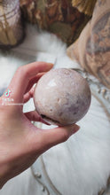 將影片載入圖庫檢視器並播放，Pink Amethyst Flower Agate Sphere - 392g #100
