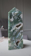 將影片載入圖庫檢視器並播放，Moss Agate Tower - Large Chunky - 1.7kg #25
